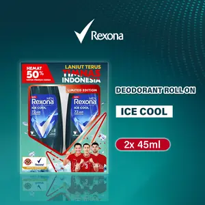 Rexona Men Roll On Ice Cool 45ml – Cegah Bau Badan, Fresh Seharian