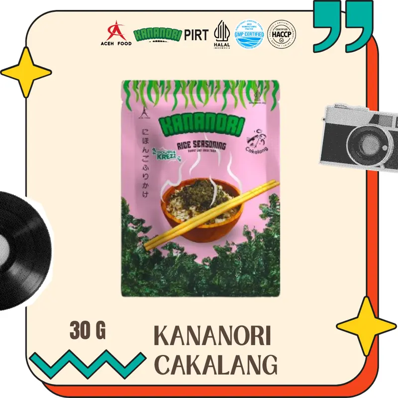 Snack Kananori Furikake Rice Seasoning Rumput Laut Tabur Cakalang Kriuk 30 gr | Seaweed Nori Crispy | Cemilan Gurih Renyah | Halal PIRT | Makanan Ringan Praktis untuk Nasi, Bento, Sup, Anak Kos, Keluarga, Bekal Sekolah, Oleh-oleh, Camilan Enak | Aceh Food 0