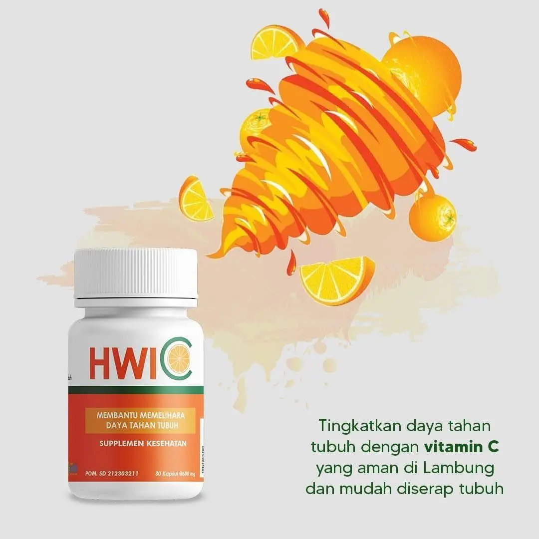 HWI-C HWI Vit.C 30 Kapsul @600mg - Suplemen Kesehatan