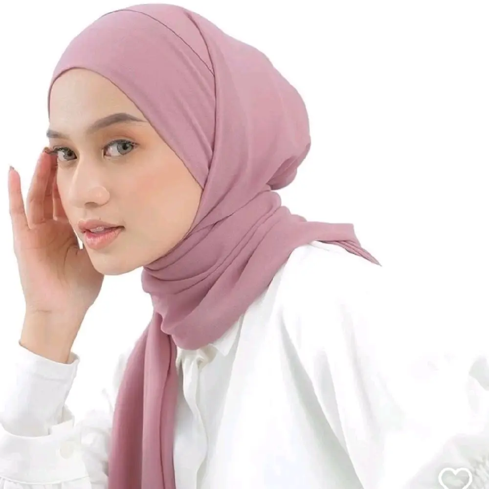 Pashmina Malay Ceruty Babydoll size 175×75cm- Pashmina Instan Melayu