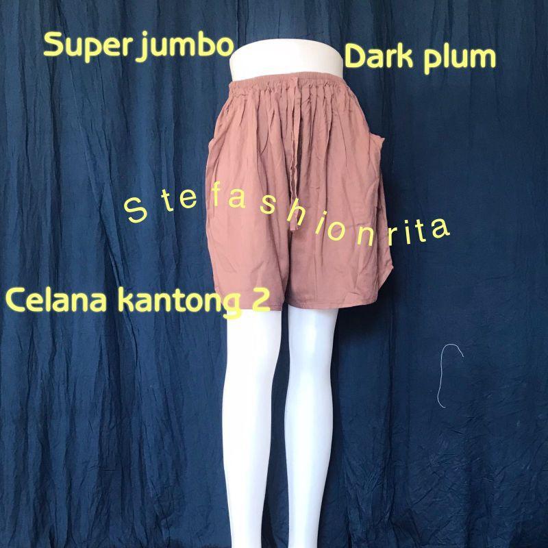 Celana Bali/ celana kantong jumbo xxl Santai Rayon Pendek 2
