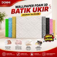 Gambar Paket 10 lembar Donmi Wallpaper 3D Batik Timbul 70x70cm Dinding Dekorasi Rumah Minimalis - Putih dari Donmi store Kab. Tangerang 1 Tokopedia