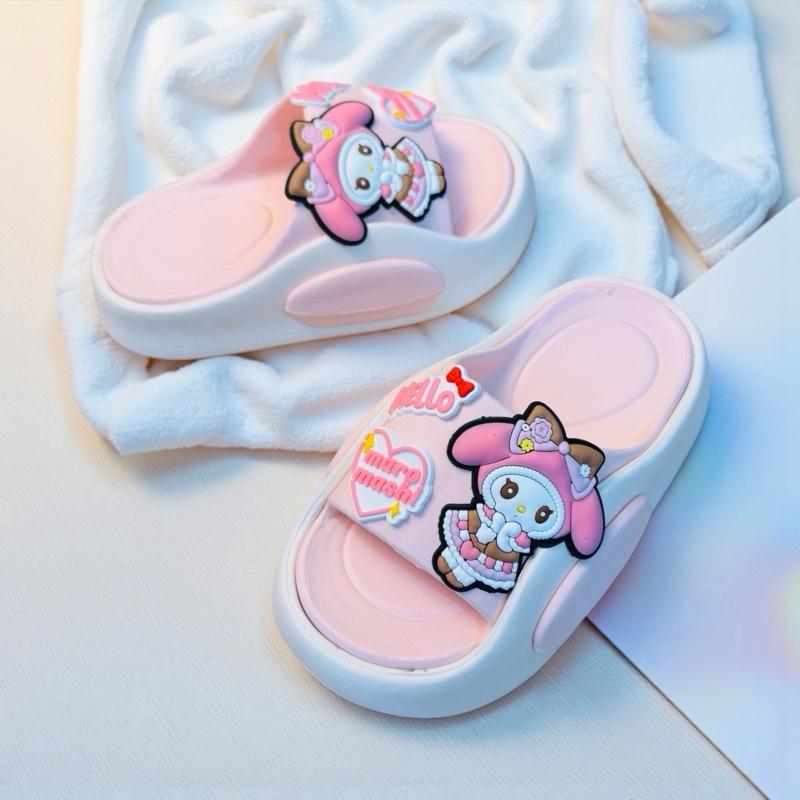 DÉP BÁNH MÌ CHO BÉ GÁI ĐẾ CONG SIÊU NHẸ HÌNH THỎ MLD ÊM CHÂN- DÉP BÉ GÁI ÊM CHÂN