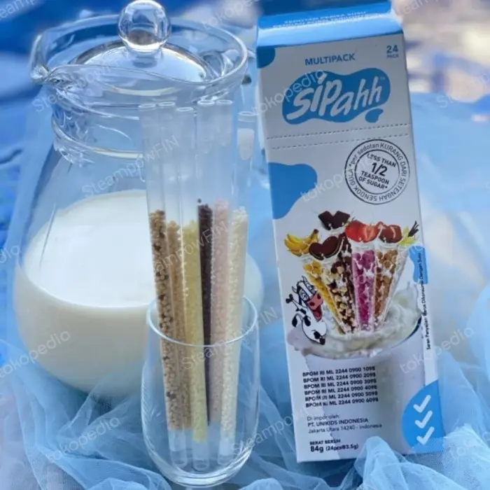 Sipahh Fun Straw Pack 10's Sedotan Rasa Mix 6