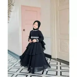Mikaila Set Phasmina Gamis Anak 6 s/d 13 Thn Dress Anak Terbaru 2024 Baju Muslim Lebaran Ceruty