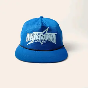 Anggona Topi Snapback Rope Hat Snapback Classic Topi cowok Topi Pria Baseball Biru Aksesoris topi biru skena Kulit topi  brand