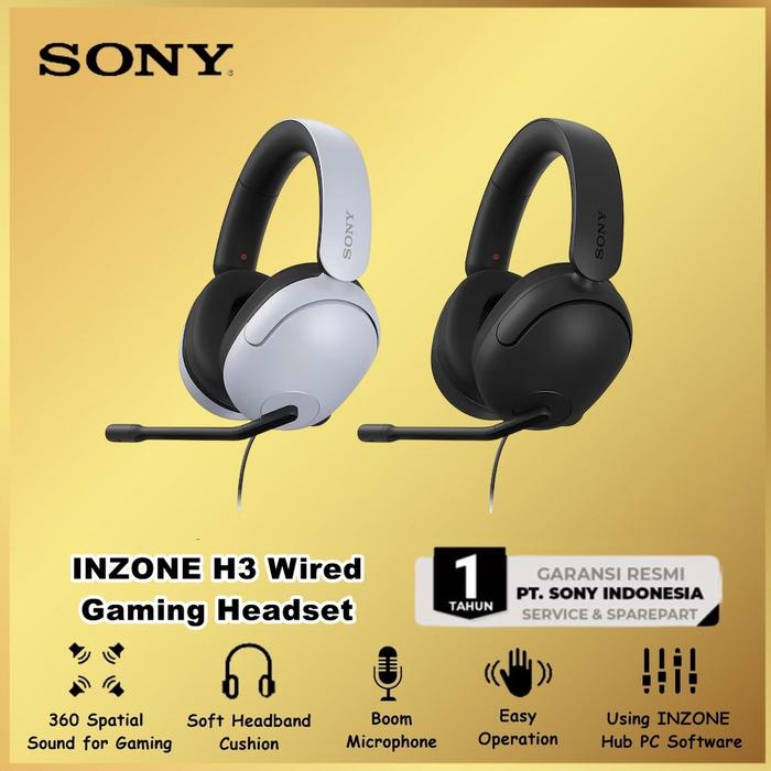 Promo Sony INZONE H3 Wired Cable Kabel Gaming Headset Headphone MDR ...