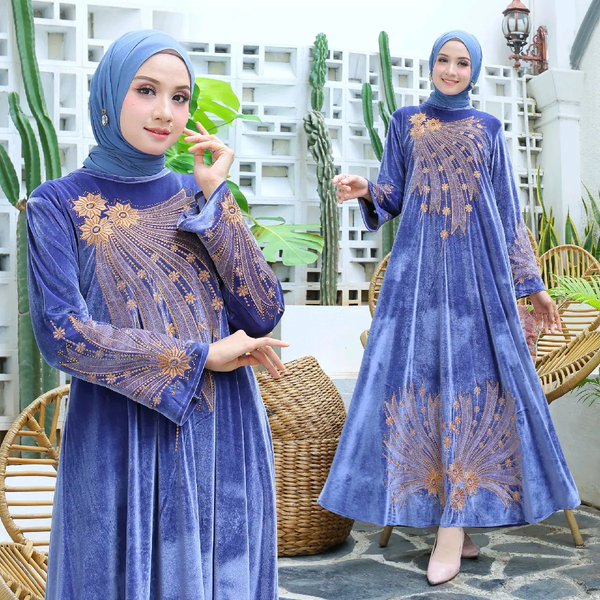 GAMIS ABAYA TURKEY BAHAN BELUDRU EXCLUSIVE SERI WARNA MOTIF BORDIR COKLAT VIRAL MEWAH TERBARU gamisabaya