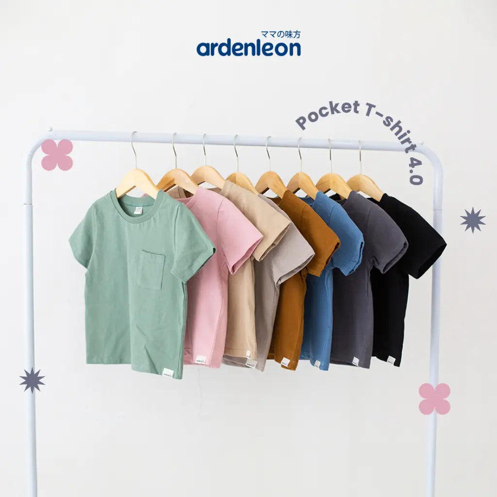 ARDENLEON Atasan Kaos Anak Pocket T-shirt 4.0 6 Bulan - 8 Tahun