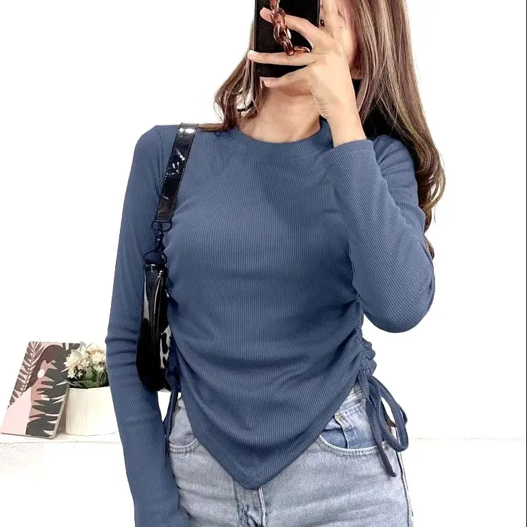 Blouse Serut Samping Tali Serut Korea Style Ukuran All Size dan Jumbo