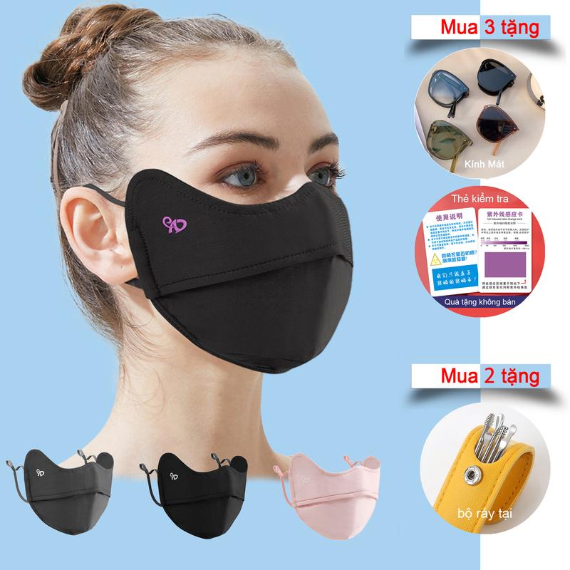 Khẩu Trang Chống Nắng Tia uv Ba Chiều Bằng Vải Lụa Mát Thoáng Khí Bảo Vệ Mắt Khi Đi Xe Đạp/Ngoài Trời Cho Nam và Nữ Phụ Kiện Voi Accessories Hoa Len