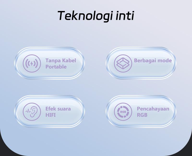 Headphone Bluetooth nirkabel over-ear dengan masa pakai baterai yang sangat lama dan peredam bising, kompatibel dengan ponsel