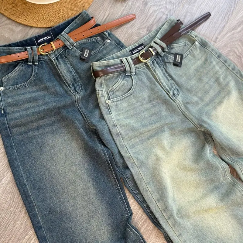 V.M-Quần Jeans Nữ Suông Trơn Túi Kiểu 2 Màu Đậm Nhạt (S-2Xl) Vải QC Mềm VM115 | BigBuy360 - bigbuy360.vn