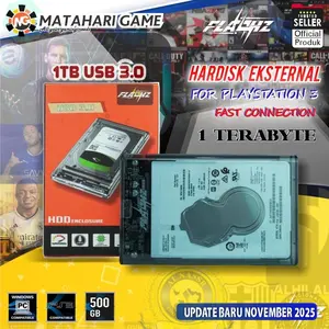 【 FLASHZ 】1TB HDD PS3 Hardisk Eksternal USB3.0 1000GB PS3 |PLAYSTATION 3 Extra Storage