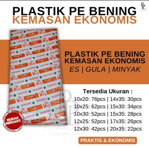 Plastik PE TERMURAH |Plastik PE Kantong Gula | Kantong Plastik Es Batu Kuah Baso | Plastik Kuah | | Plastik Minyak Santan | Plastik Sayur I 12 x 25 1/2kg | 15 x 30 1kg | 20 x 35 2kg I Anti Panas