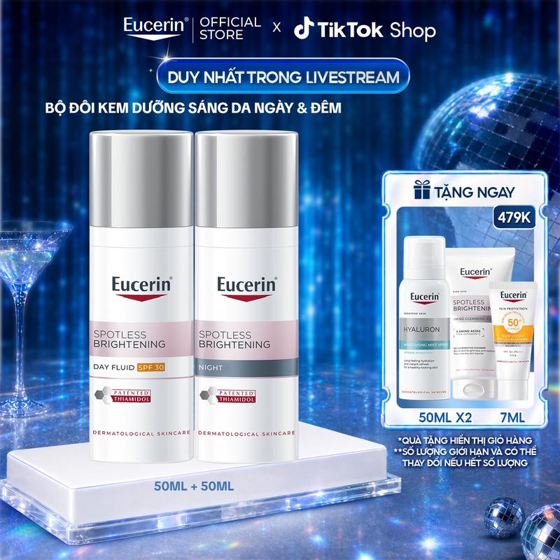Bộ đôi Kem dưỡng ngày giảm thâm nám & sáng da Eucerin Spotless Brightening…