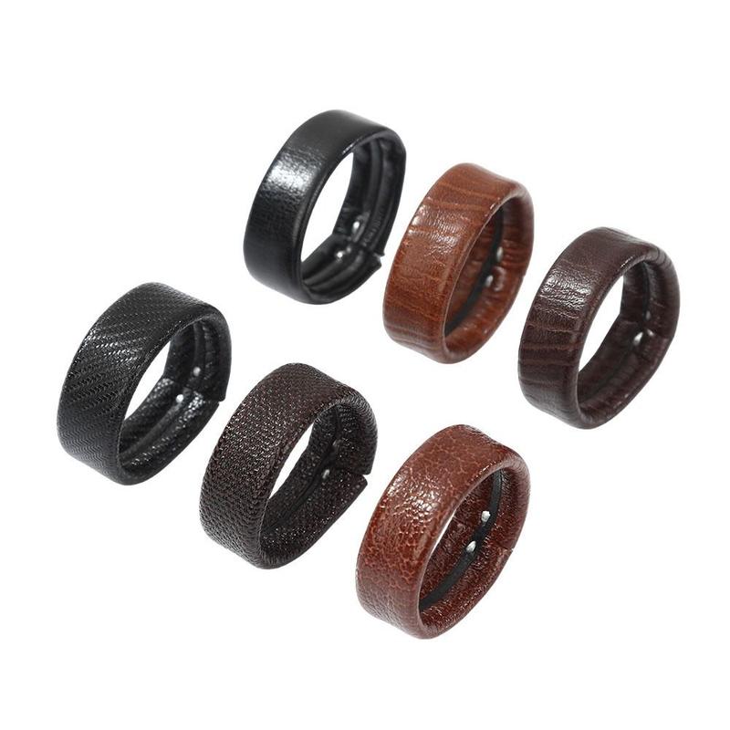 5 cái Bền bỉ Da PU Dụng cụ giữ dây thắt lưng Da giả Chống trơn trượt Vòng giữ đuôi dây đai Bền bỉ Linh Kiện Sửa Chữa Vòng cố định đuôi dây đai dành cho dây đai 35mm