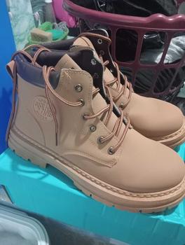 Product Review of 2022 Men Boots Leather Waterproof Lace Up Military Boots 36-45 from S**🥺 1