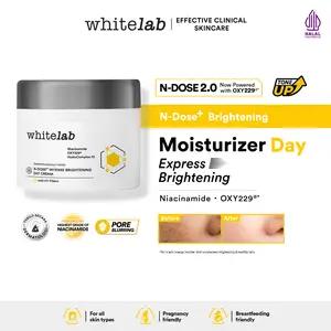 WHITELAB N-DOSE+ 2.0 INTENSIVE BRIGHTENING DAY CREAM - PELEMBAP KRIM PAGI PENCERAH WAJAH UNTUK KULIT KERING HASIL MATTE DENGAN NIACINAMIDE & UV FILTER [BPOM]