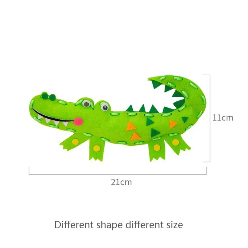 Bộ Thủ Công May Tự Làm, Chủ Đề Động Vật Giáo Dục, Búp Bê Không Dệt Động Vật Khủng Long May, Thích Hợp Cho Trẻ Mầm Non, Bộ May, Đồ Chơi Thủ Công Tự Làm Diy 2