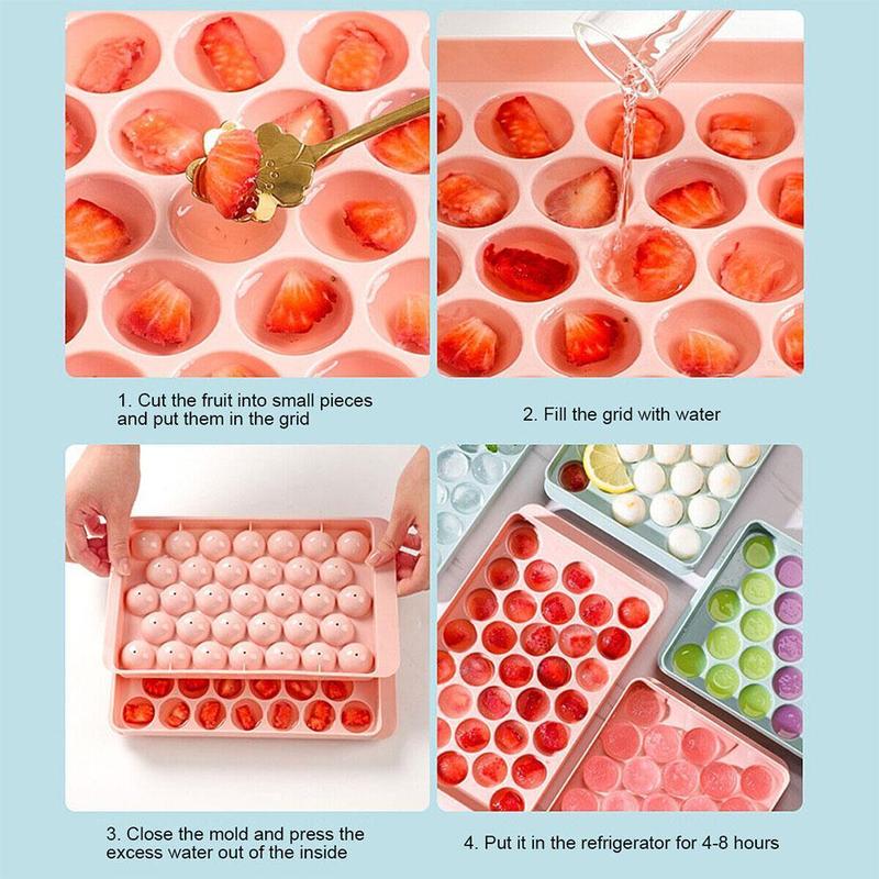 Product Introduction of Acuan Ais Bola Bulat, 3D, Dengan Penutup, Dulang Kiub Ais Buatan Sendiri DIY, Untuk Koktel, Wiski, Minuman Sejuk, Bar, Bekalan Parti, Membuat Ais 44