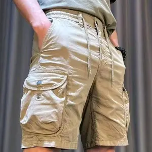 CELANA PENDEK SHORT CARGGO BUTTONZIPP KATUN TWILL COMBAT PINGGANG KARET SAKU KANCING BESI PREMIUM Celana Boxer Pria Dewasa Style kece Casual Unisex