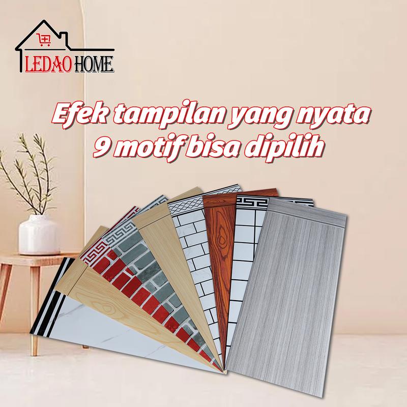 Product Introduction of LEDAOHOME (10pcs) Stiker Wallpaper Dinding Vinyl Motif Batu dan Kayu, Tahan Aus dan Gores, PVC Ramah Lingkungan 47