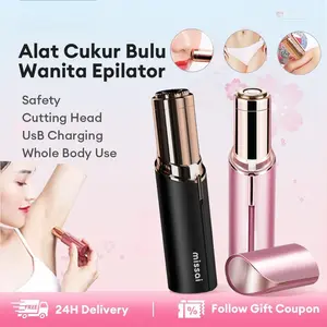 Alat Cukur Bulu Wanita Epilator Pencukur Cukuran Shaver Alis Bulu Halus Elektrik Mini Portable