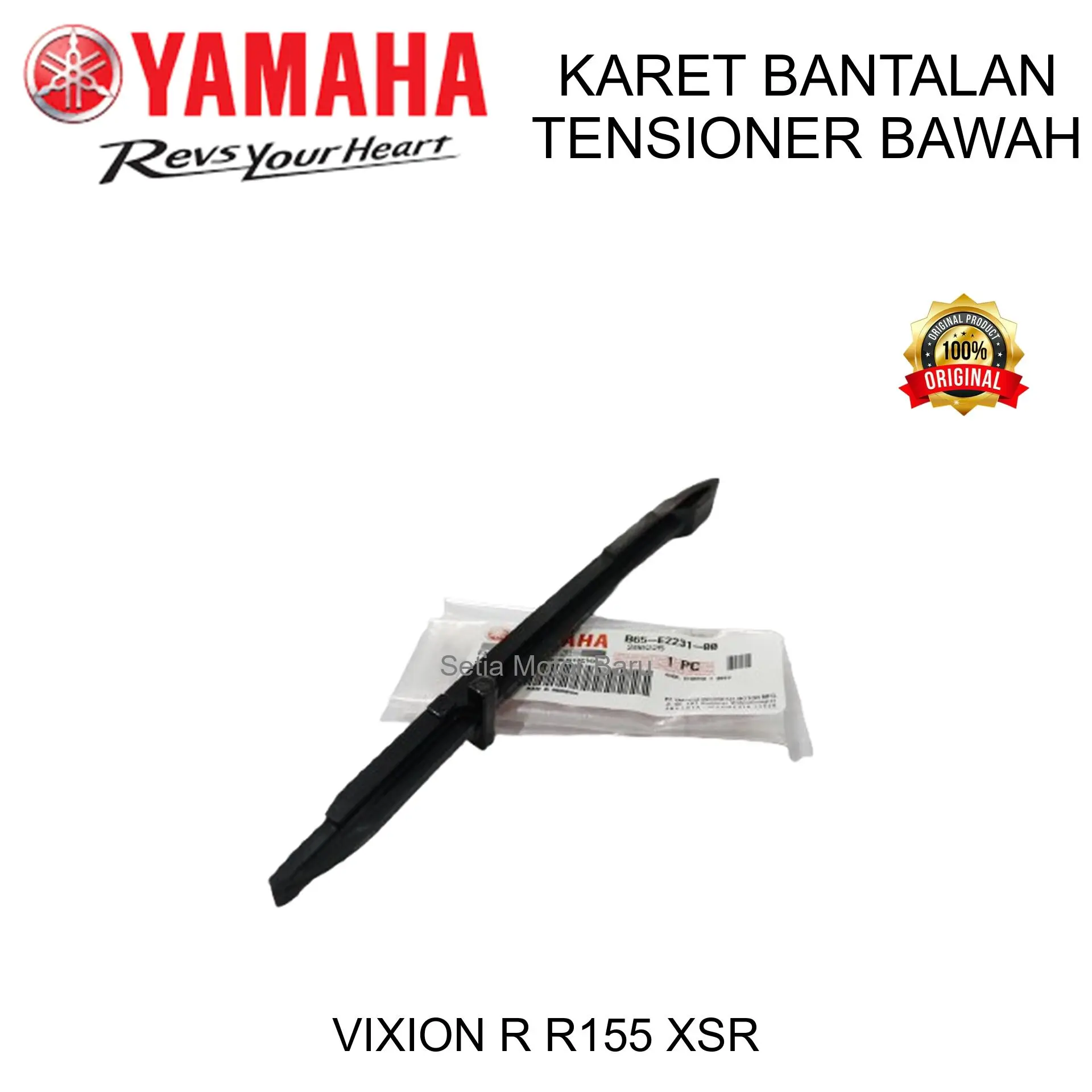 Karet Bantalan Tensioner Rantai Kamrat Bawah Vixion R R155 XSR Asli Yamaha