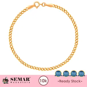 Gelang Emas Hollow Classic Chain Gold 10K Semar Nusantara