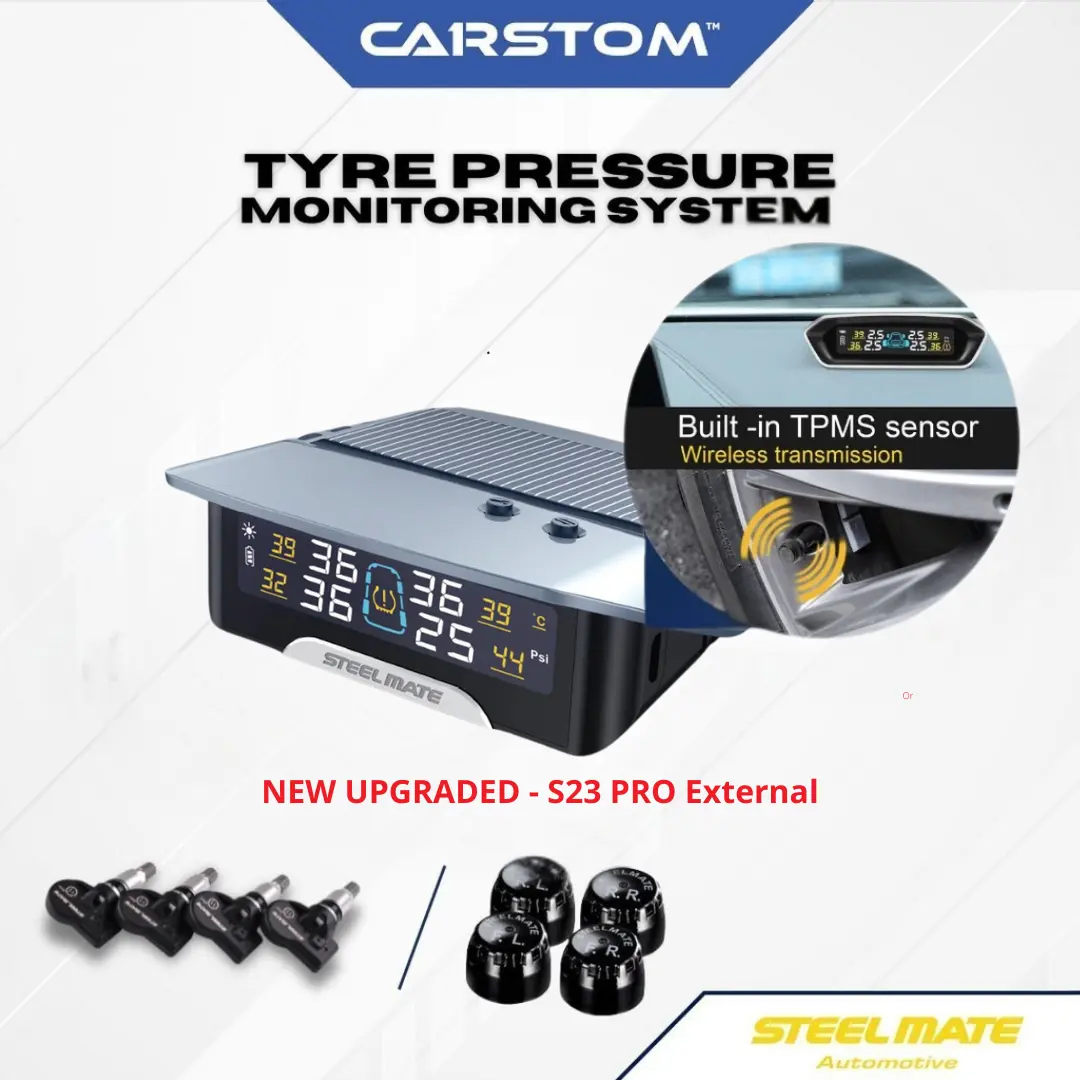CARSTOM x Steelmate TP-S23 PRO/MT11/CM01/CM01E Solar Powered External or Internal Tire Pressure Monitoring System TPMS