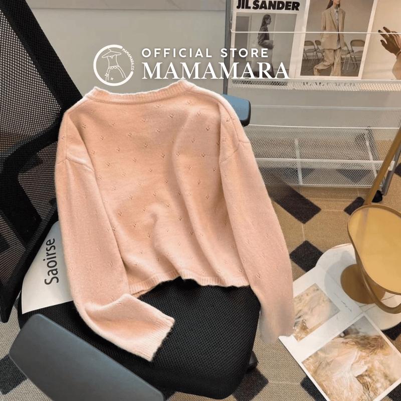 MAMAMARA - Cardigan Rajut Wanita Cherry Sweater Atasan Top Knit Halus Knitwear Pastel 8