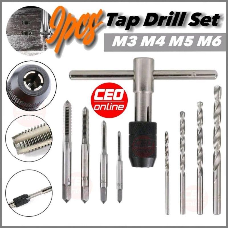 CEO 9PCS/Set Tap Drill Wrench Tapping Threading Tool Screwdriver ...