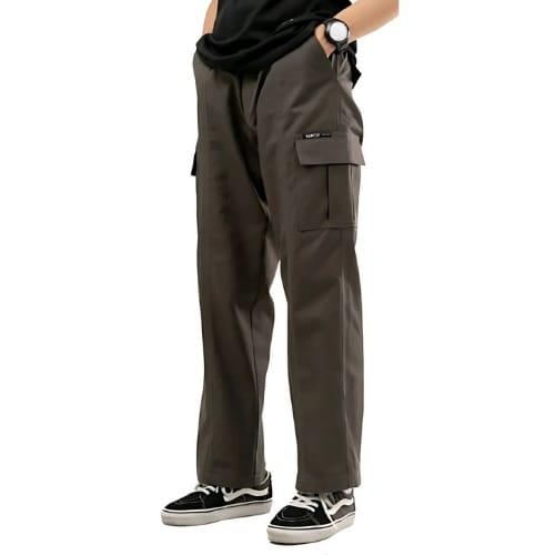 Celana Cargo Komprang Panjang Pria Wanita Streetwear - Korean Style Unisex Elastic Waist CARGO PANTS joker straight 2