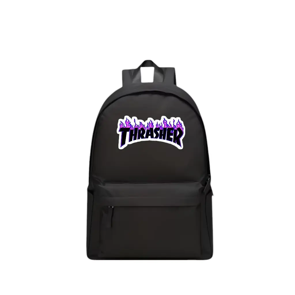 Tas Ransel Sekolah  Pria  Wanita Ank2 Remaja SD SMP SMA STM SMK Kece Keren Motif Thrasher Kanvas Cewek Laptop Cowok