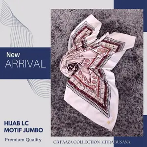 hijab voal motif syar i segi empat jumbo Muslim Square Cantik