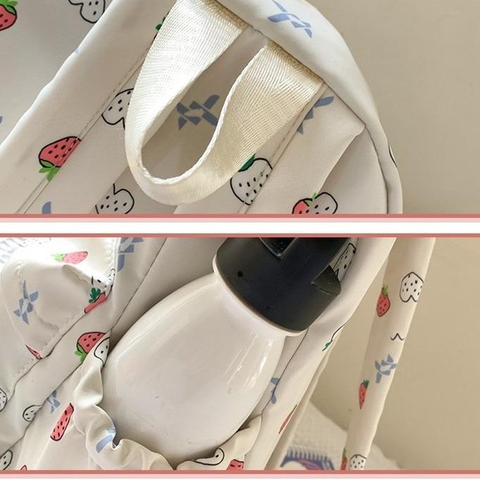 Mismi Joy Bag Tas Ransel Wanita Korean Style Strawberry Love School Backpack Perempuan Trendy - 42J 6