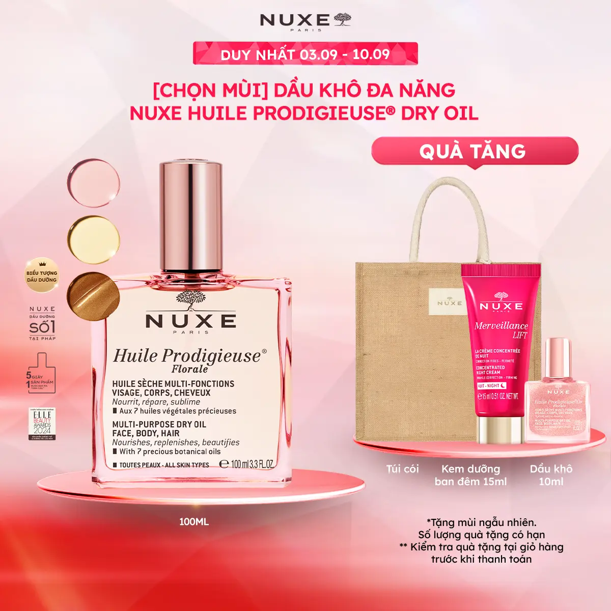 Dầu Khô Đa Năng Nuxe Huile Prodigieuse Florale 100ml