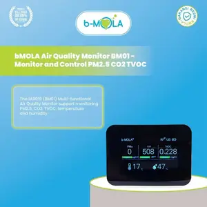 BMOLA Air Quality Monitor BM01 - Monitor and Control PM2.5 CO2 TVOC