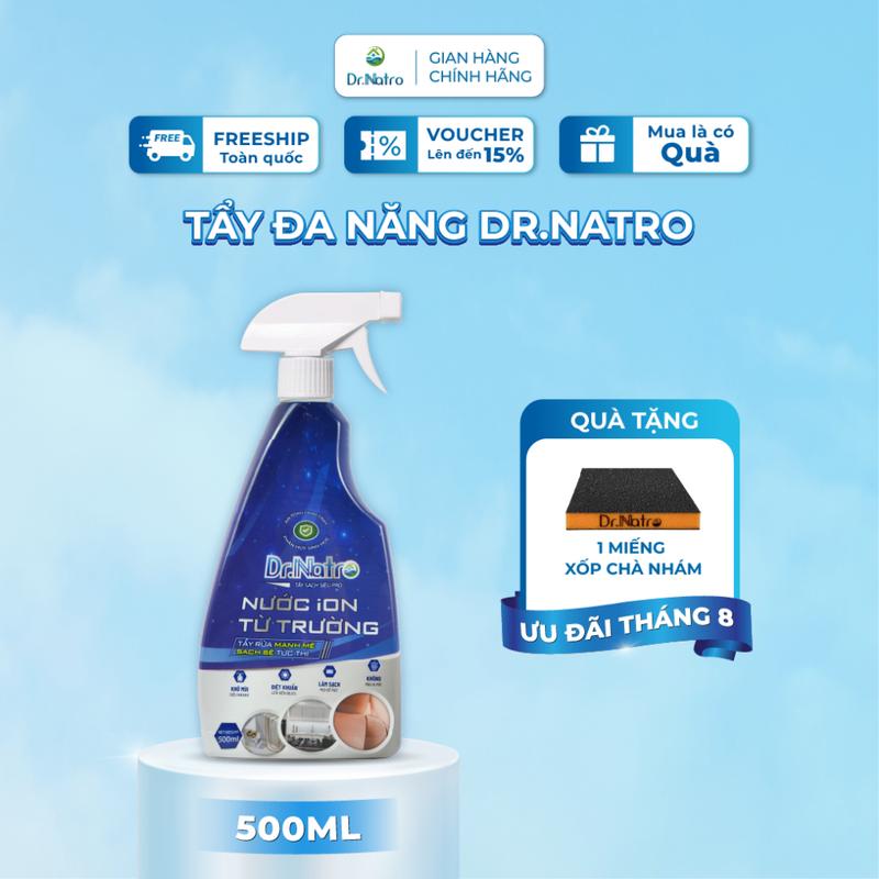 [ QT Live 3 gói dưỡng hoa ] 1 Chai Tẩy Đa Năng Dr Natro Tẩy Sạch Mọi Vết Bẩn Chai 500ml - Mua 1 tặng 4 ( 1 miếng chà , 3 gói dưỡng hoa )Làm Sạch