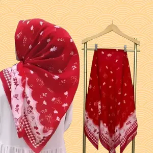 HIJAB SEGI EMPAT MERAH PUTIH KERUDUNG VOAL AGUSTUSAN JILBAB DIRGAHAYU KEMERDEKAAN Muslim