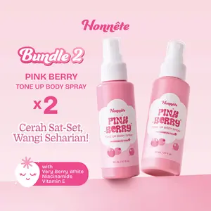 [READY STOCK] 2 Pcs Honnete Pink Berry Tone Up Body Spray Mencerahkan Kulit Melembabkan Menghidrasi Sun Protection Wangi Seharian Halal BPOM