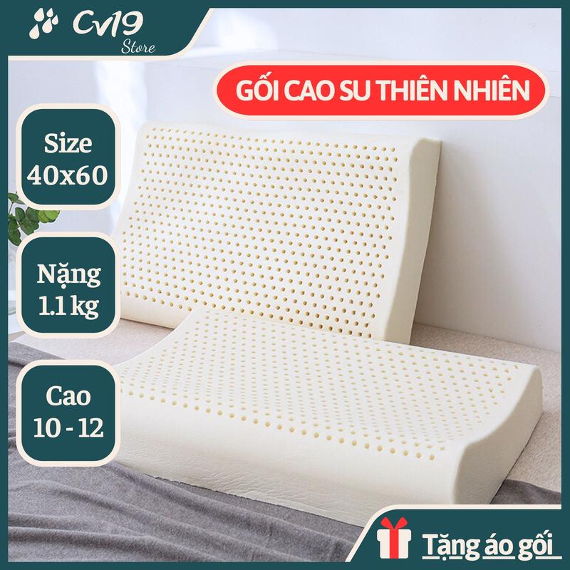 Gối cao su non thiên nhiên nguyên chất ,gối cao su non cao cấp, giảm đau cổ vai gáy, giảm ngủ ngáy, ngủ non ngủ sâu giấc chỉ giặt tay ôm trắng đxa