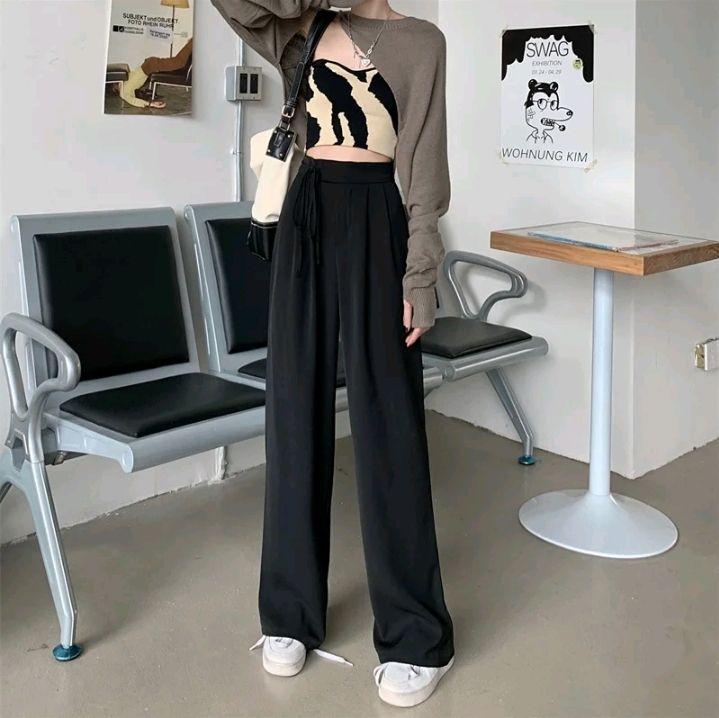 GLAMOUR - Olla Pants Cullote Tali Samping Highwaist Resleting Depan Celana Kasual Wanita Model Terbaru