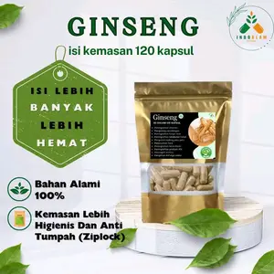 120 Kapsul Herbal GINSENG 100% Herbal Alami Berkualitas Premium