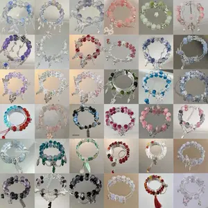 Gelang import Manik wanita Fashion korea aesthetic zircontitanium jewelry accessories mutiara bracelets Elegan Tali tahun baru imlek Pengait