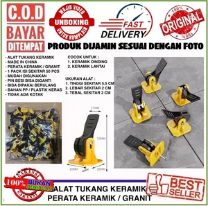 1 Pack isi sekitar 50 pcs Alat Tukang Keramik Granit Marmer Perata Keramik terBaru Gampang dipakai