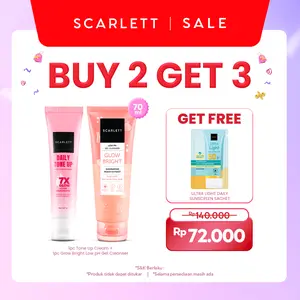 [BUY 2 GET 3] Scarlett Bundle Daily Tone Up Moisturizing Cream free Sachet Ultra Light Daily Sunscreen