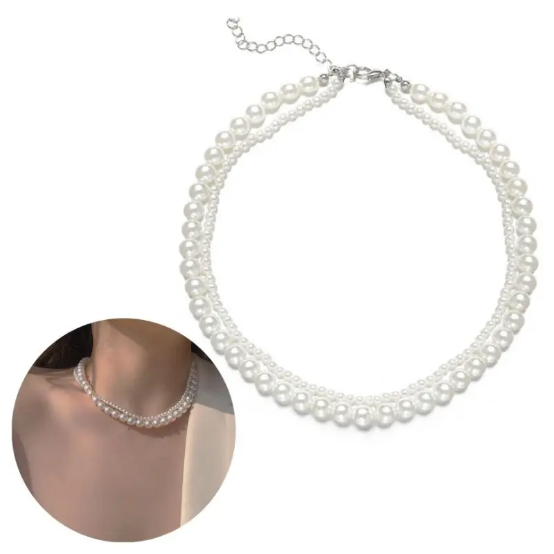 Elsa Double Layer Dua Lapis Kalung Handmade Necklace Beads Jewellery