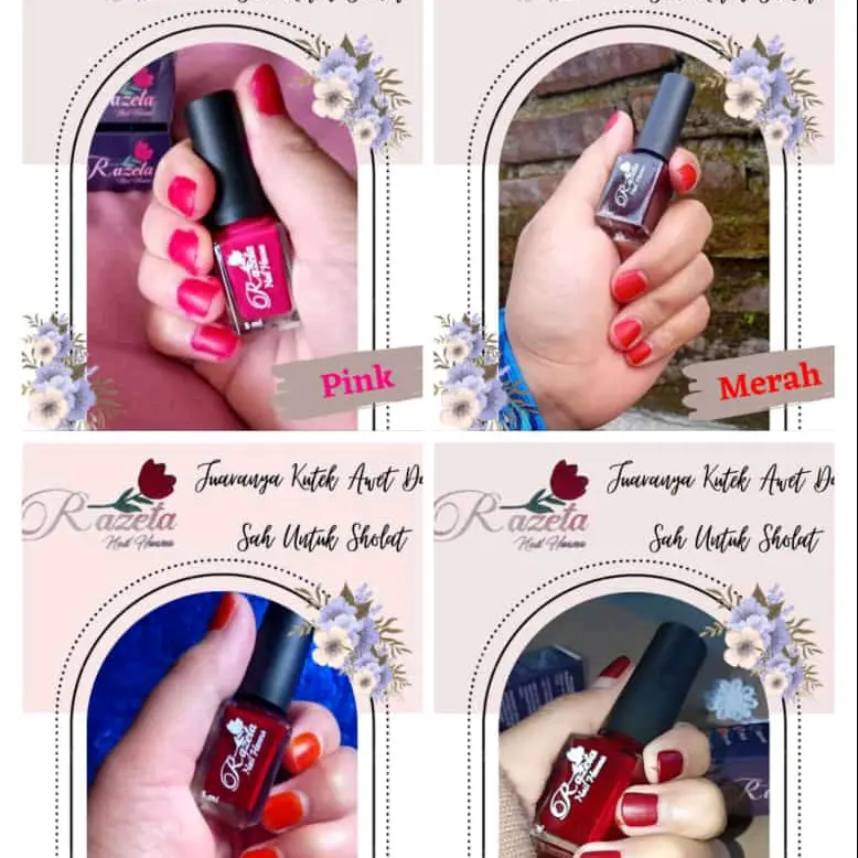 KUTEK KUKU RAZETA NAIL HENNA SAH BUAT SHOLAT KEMASAN 5ML